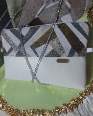 Pochette Plate Blanche Chic & Jacquard