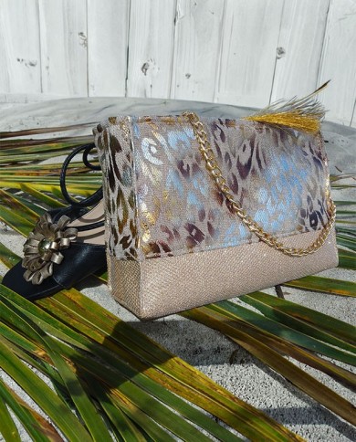 Handmade Gold Glitter Evening Bag