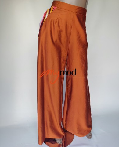 Pantalon palazzo taille haute poches italiennes | MYMOD