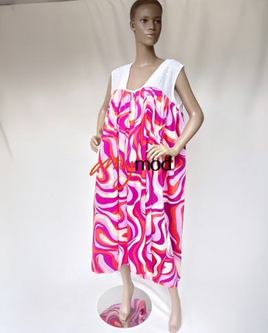 Robe longue évasée col V brodée | MYMOD