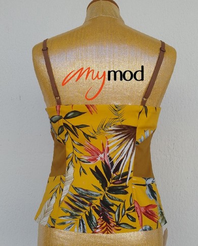 Débardeur imprimé ajusté bretelles réglables | MYMOD