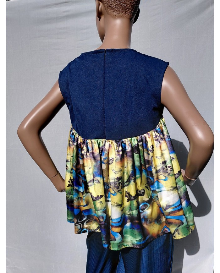 Airy & Chic Flared V-Neck Top for Events