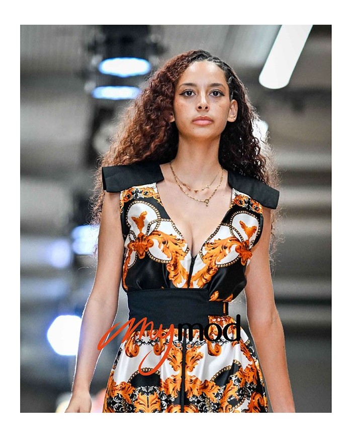 Flowing Shirt Dress, Scarf Print | MYMOD