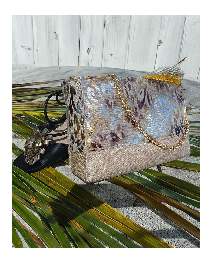 Handmade Gold Glitter Evening Bag