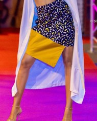 Cotton Asymmetrical Printed Straight Skirt