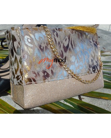 Gold Sequined Evening Bag | MYMOD