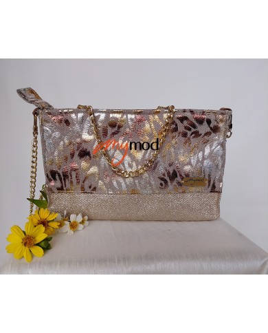 Gold Sequined Evening Bag | MYMOD