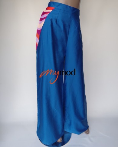 Pantalon fluide bicolore taille élastiquée | MYMOD